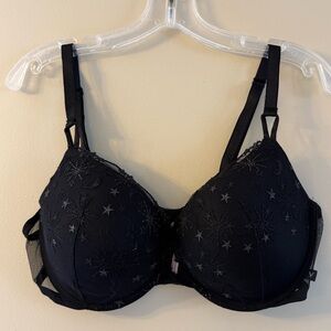 Victoria’s Secret Black Embroidered Underwire Bra